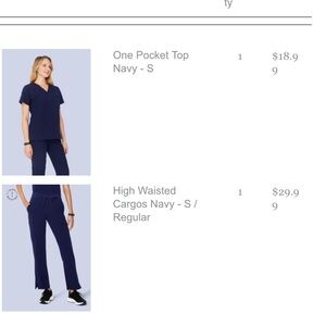 Navy Women's Scrub set